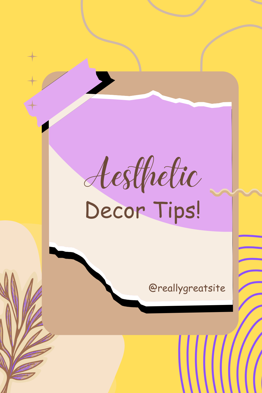 Aesthetic  Decor Tips Pinterest Template