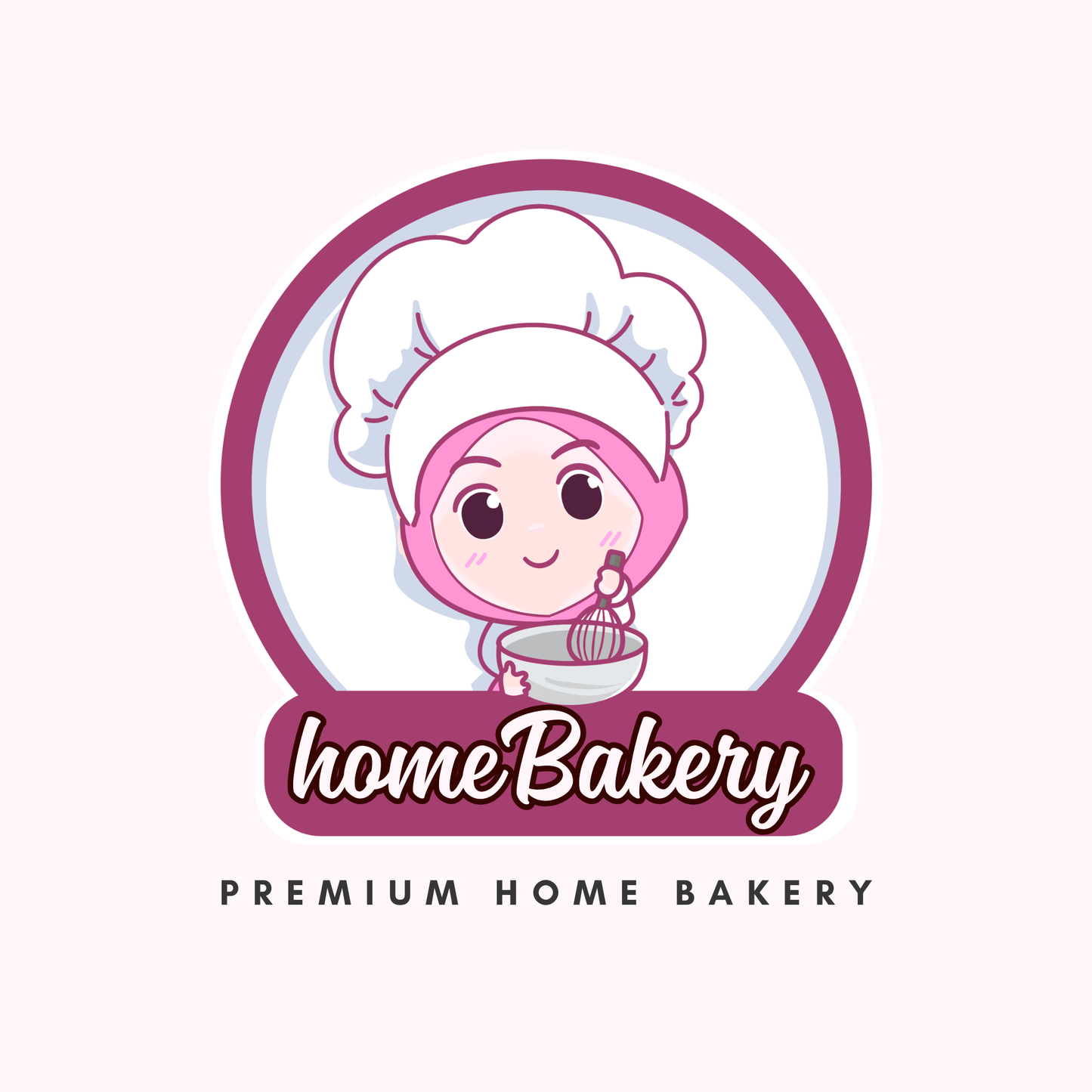 Cute Home Bakery Logo Template