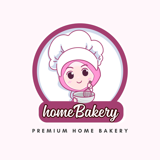 Cute Home Bakery Logo Template